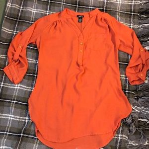 3/$15. Orange rue 21 3/4 sleeve blouse